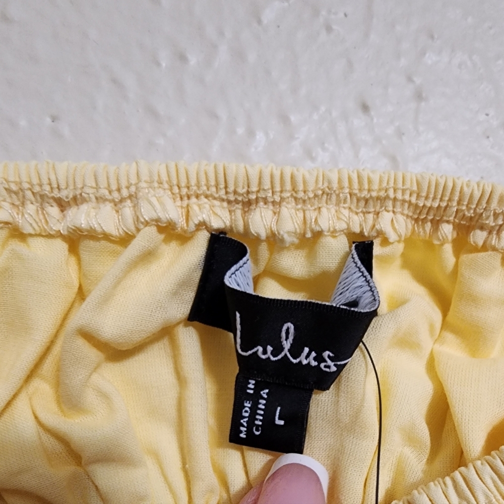 Lulus Delightful Yellow Two-Piece Midi Dress L Summer Vacation Festival Party - Picture 9 of 11